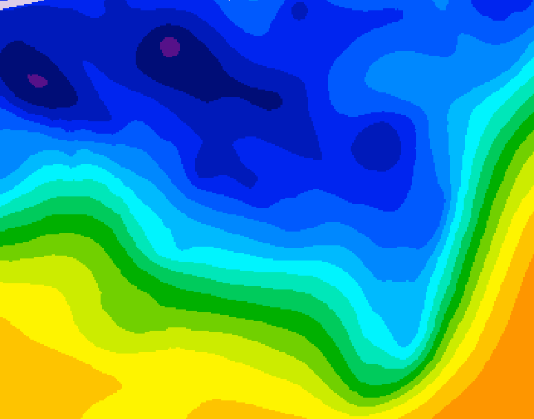 GDPS 500 millibar geopotential height 156 hour forecast chart for Canada based on 2026/01/05 1200Z data