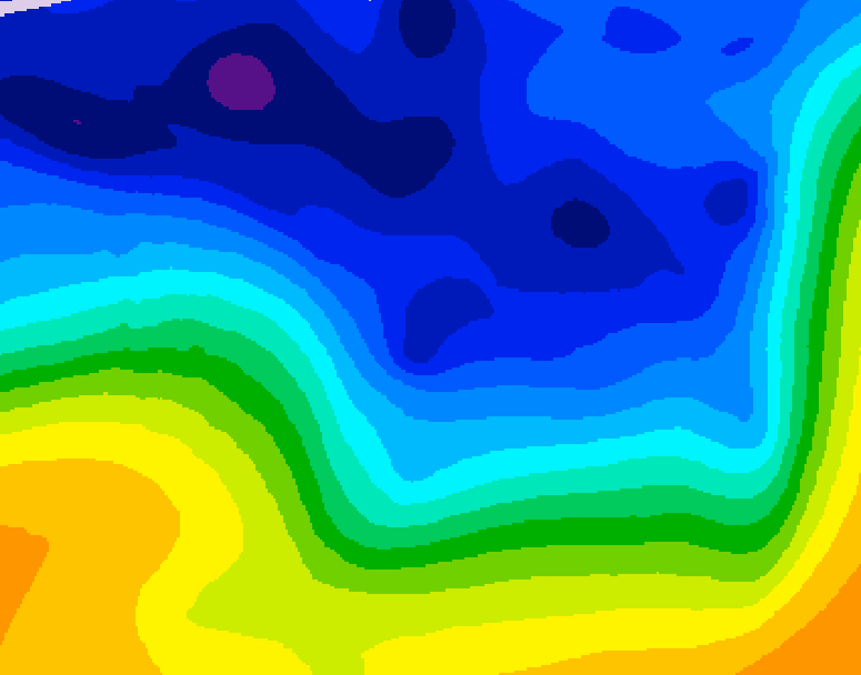 GDPS 500 millibar geopotential height 174 hour forecast chart for Canada based on 2026/01/05 1200Z data