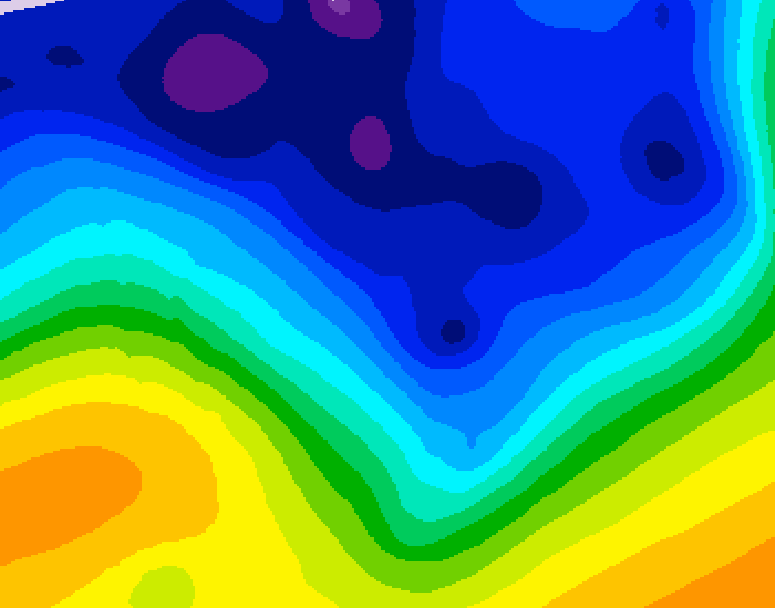 GDPS 500 millibar geopotential height 192 hour forecast chart for Canada based on 2026/01/05 1200Z data