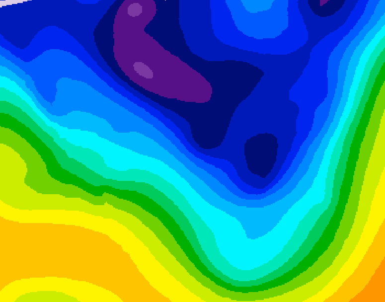 GDPS 500 millibar geopotential height 228 hour forecast chart for Canada based on 2026/01/05 1200Z data