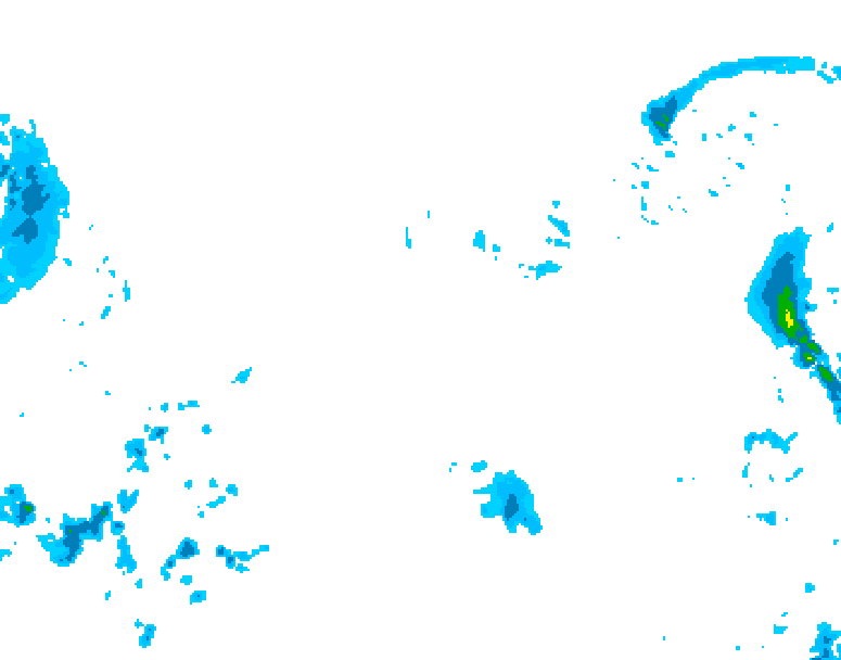 GDPS precipitation 006 hour forecast chart for Canada based on 2026/01/05 0000Z data