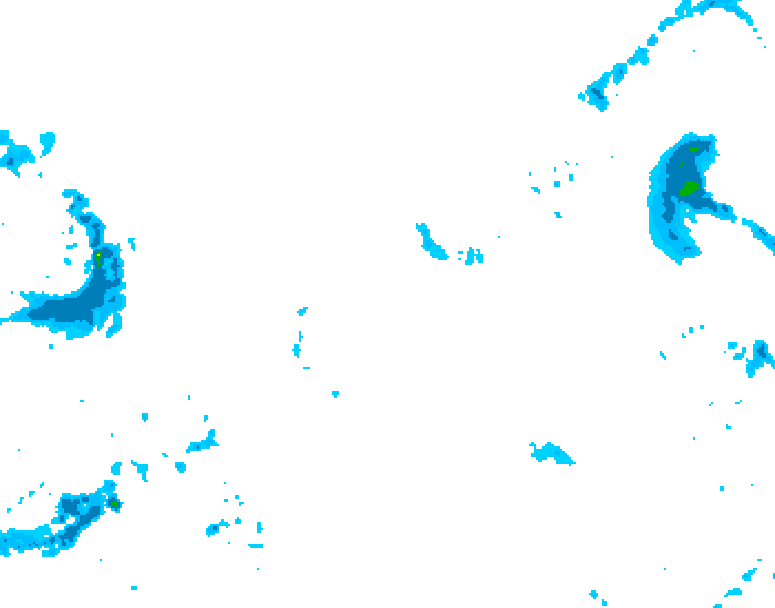 GDPS precipitation 018 hour forecast chart for Canada based on 2026/01/05 0000Z data