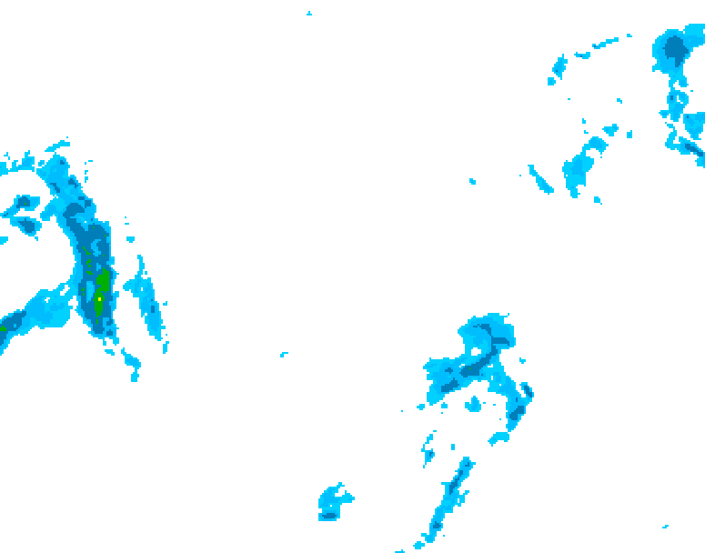 GDPS precipitation 114 hour forecast chart for Canada based on 2026/01/05 0000Z data