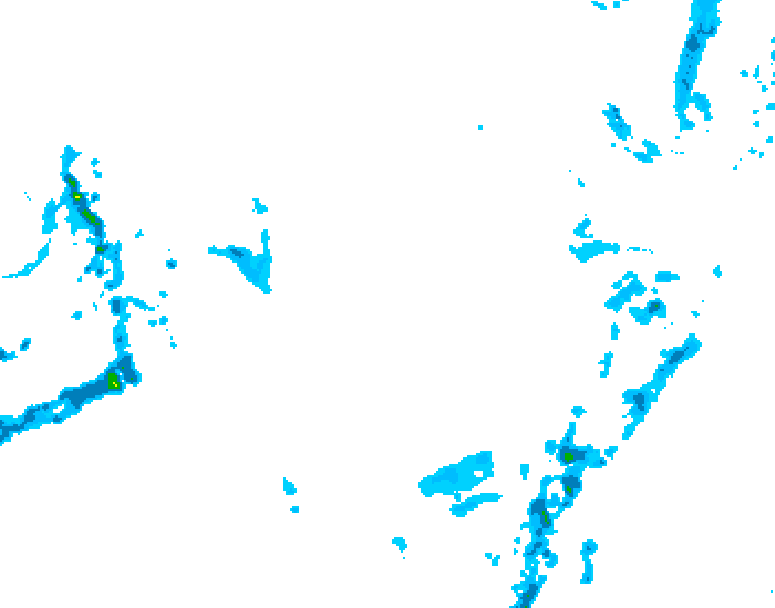 GDPS precipitation 138 hour forecast chart for Canada based on 2026/01/05 0000Z data