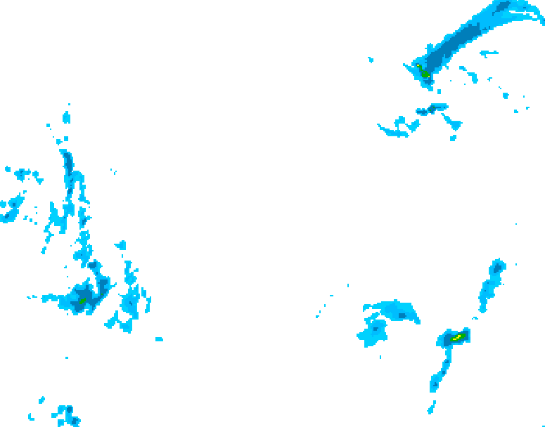 GDPS precipitation 036 hour forecast chart for Canada based on 2026/01/05 1200Z data