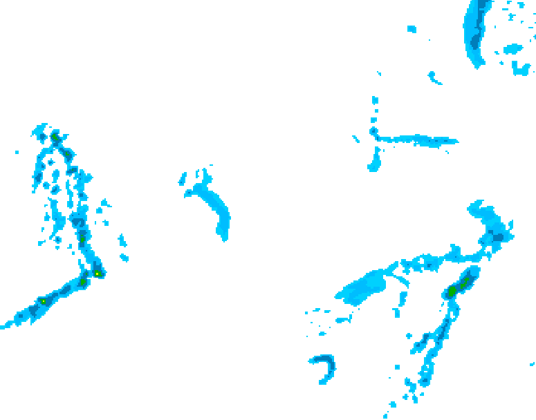 GDPS precipitation 132 hour forecast chart for Canada based on 2026/01/05 1200Z data
