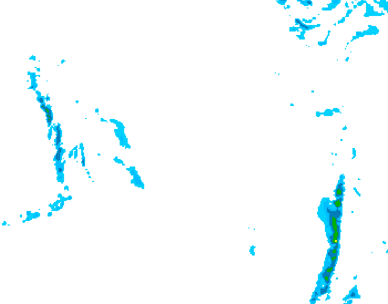 GDPS precipitation 222 hour forecast chart for Canada based on 2026/01/05 1200Z data