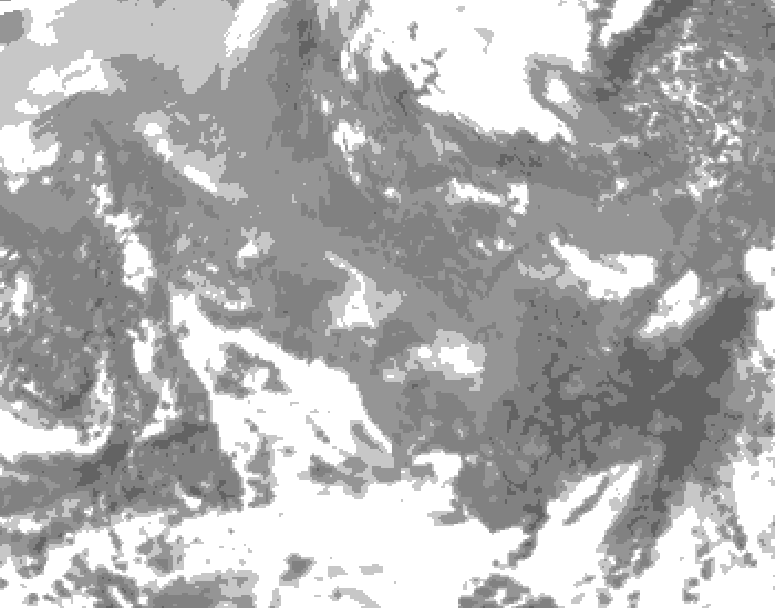 GDPS total cloud 060 hour forecast chart for Canada based on 2026/01/05 0000Z data