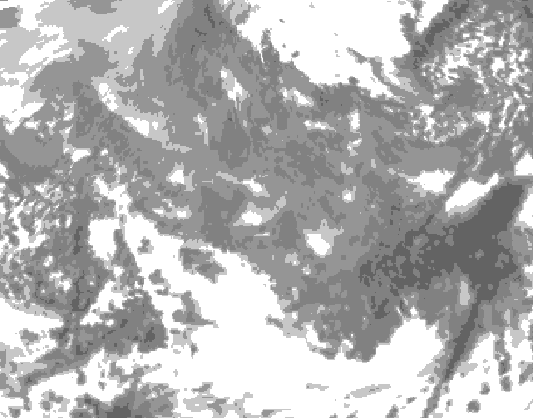 GDPS total cloud 066 hour forecast chart for Canada based on 2026/01/05 0000Z data