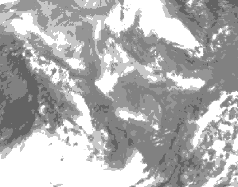 GDPS total cloud 204 hour forecast chart for Canada based on 2026/01/05 1200Z data