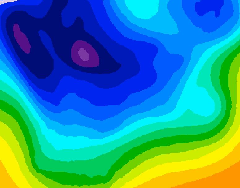 GDPS 500 millibar geopotential height 060 hour forecast chart for Canada based on 2026/01/06 0000Z data