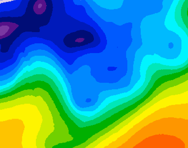 GDPS 500 millibar geopotential height 096 hour forecast chart for Canada based on 2026/01/06 0000Z data
