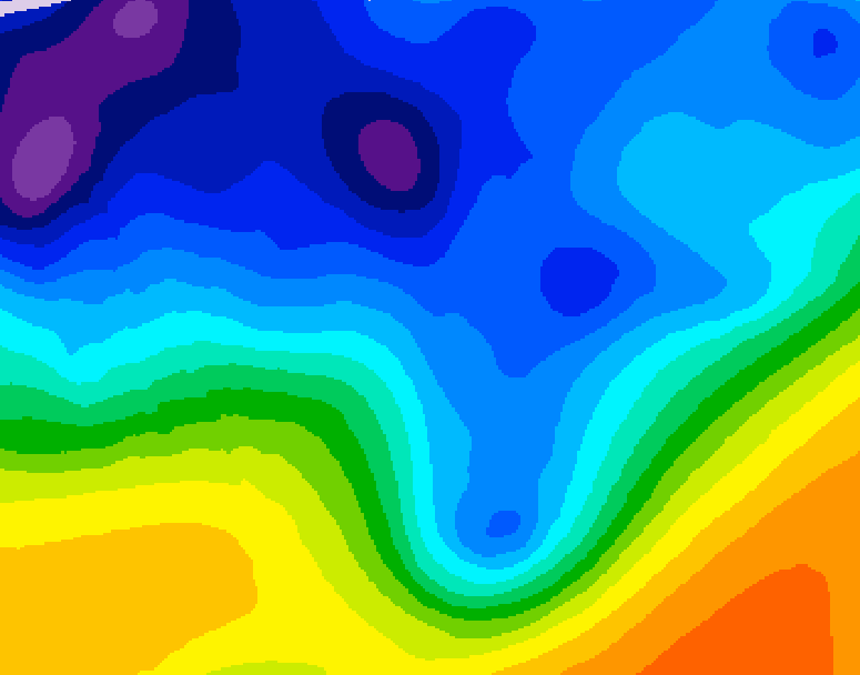 GDPS 500 millibar geopotential height 120 hour forecast chart for Canada based on 2026/01/06 0000Z data