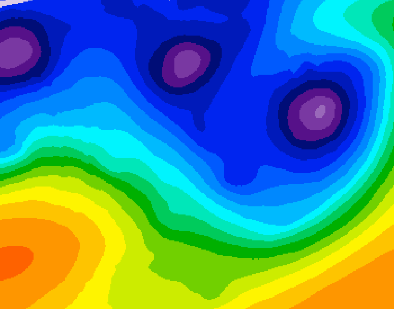 GDPS 500 millibar geopotential height 186 hour forecast chart for Canada based on 2026/01/06 0000Z data