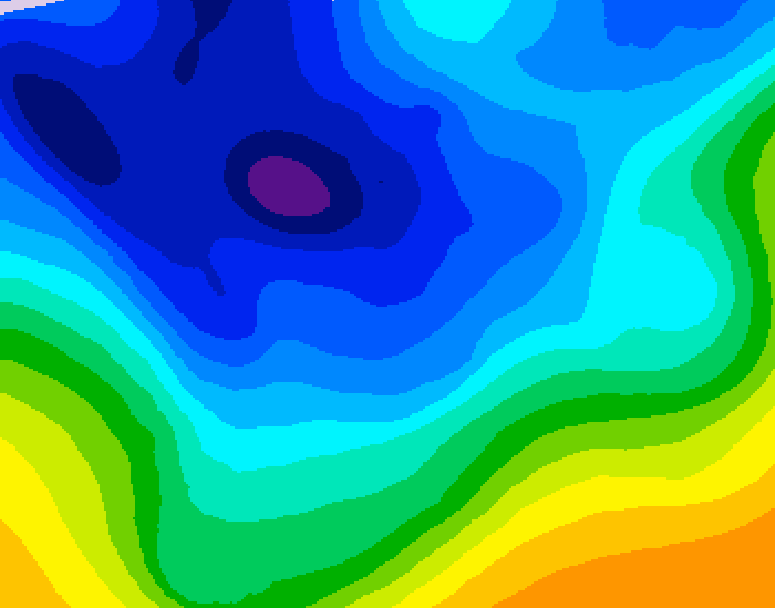 GDPS 500 millibar geopotential height 060 hour forecast chart for Canada based on 2026/01/06 1200Z data