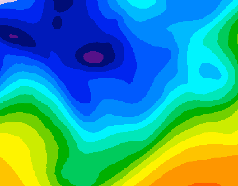 GDPS 500 millibar geopotential height 072 hour forecast chart for Canada based on 2026/01/06 1200Z data