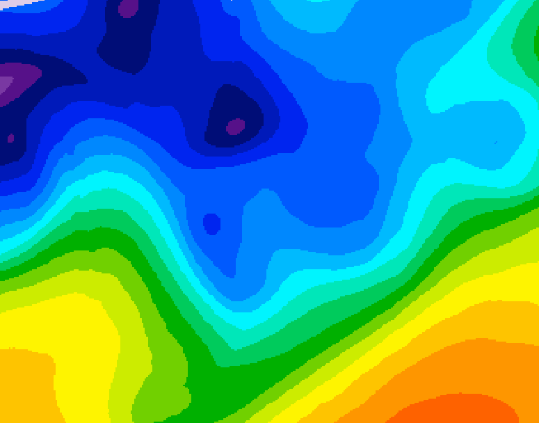 GDPS 500 millibar geopotential height 084 hour forecast chart for Canada based on 2026/01/06 1200Z data