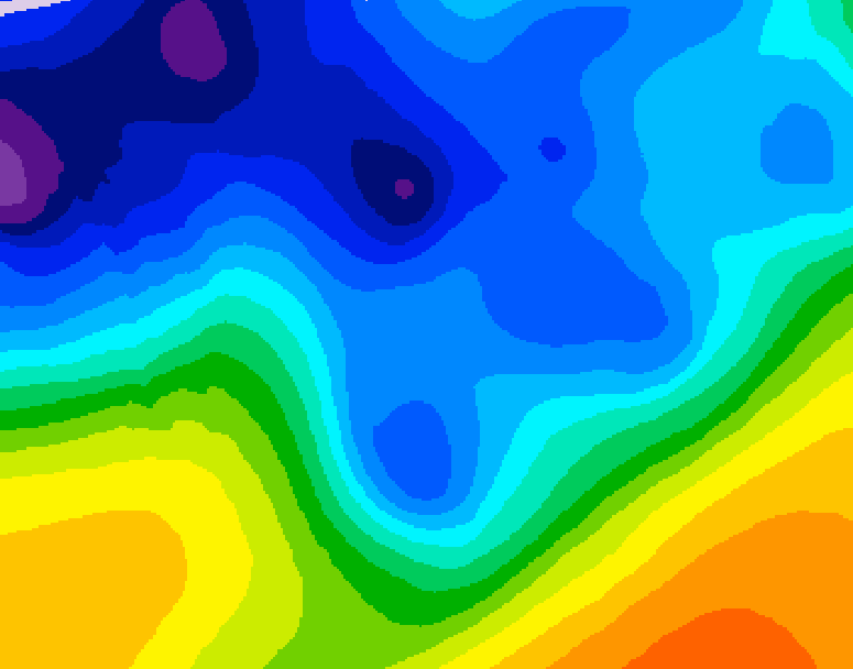 GDPS 500 millibar geopotential height 096 hour forecast chart for Canada based on 2026/01/06 1200Z data