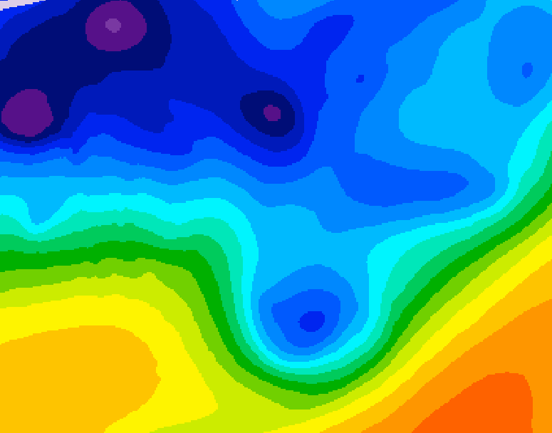 GDPS 500 millibar geopotential height 108 hour forecast chart for Canada based on 2026/01/06 1200Z data