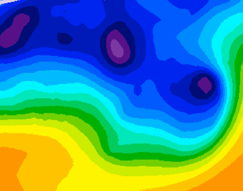 GDPS 500 millibar geopotential height 150 hour forecast chart for Canada based on 2026/01/06 1200Z data