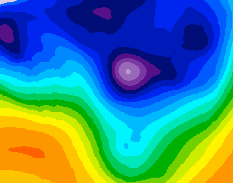GDPS 500 millibar geopotential height 198 hour forecast chart for Canada based on 2026/01/06 1200Z data