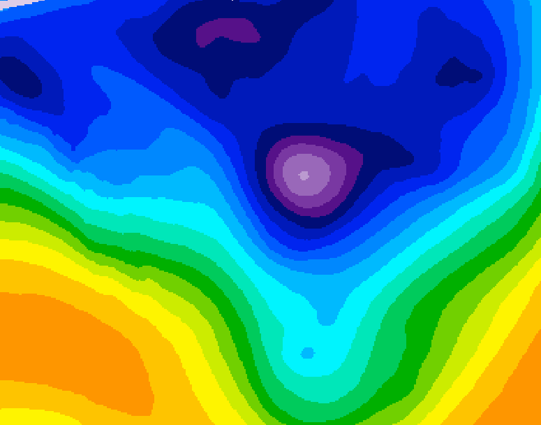 GDPS 500 millibar geopotential height 204 hour forecast chart for Canada based on 2026/01/06 1200Z data