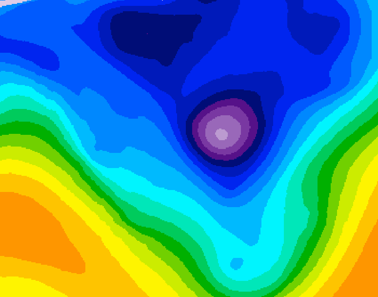 GDPS 500 millibar geopotential height 216 hour forecast chart for Canada based on 2026/01/06 1200Z data
