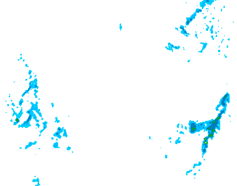 GDPS precipitation 036 hour forecast chart for Canada based on 2026/01/06 0000Z data