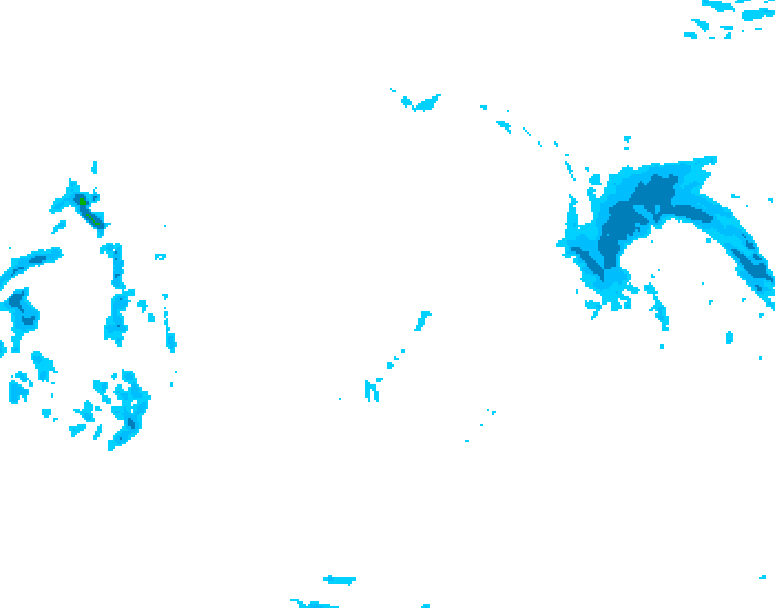 GDPS precipitation 162 hour forecast chart for Canada based on 2026/01/06 0000Z data