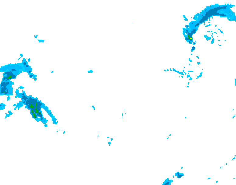 GDPS precipitation 174 hour forecast chart for Canada based on 2026/01/06 1200Z data