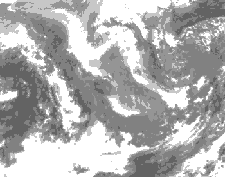 GDPS total cloud 192 hour forecast chart for Canada based on 2026/01/06 0000Z data