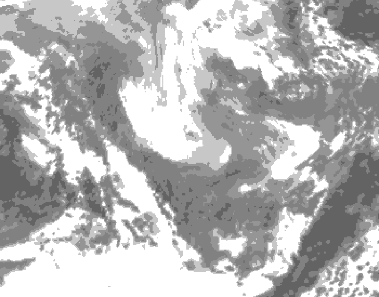 GDPS total cloud 228 hour forecast chart for Canada based on 2026/01/06 0000Z data