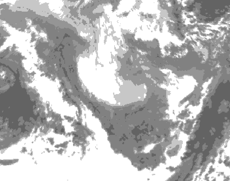 GDPS total cloud 234 hour forecast chart for Canada based on 2026/01/06 0000Z data
