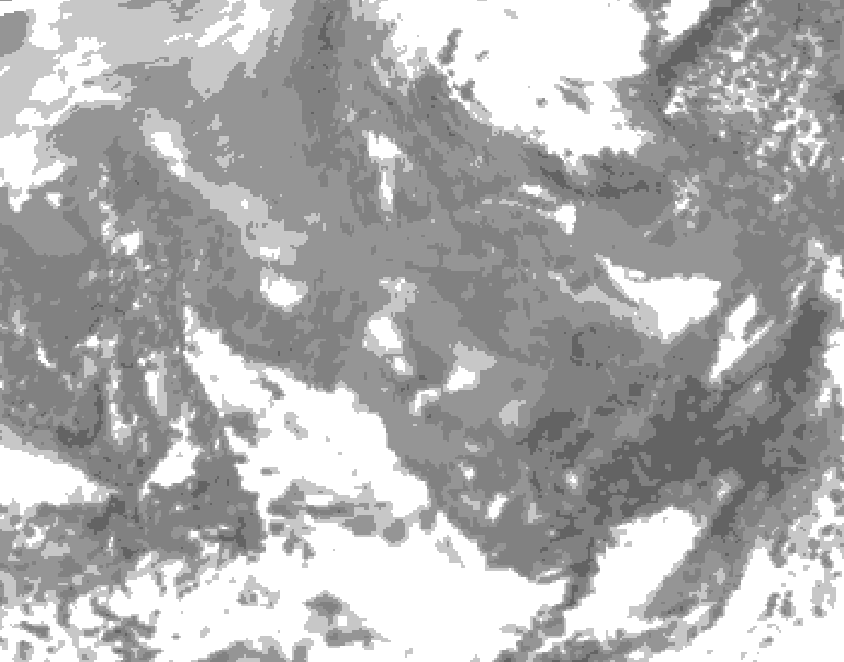 GDPS total cloud 024 hour forecast chart for Canada based on 2026/01/06 1200Z data