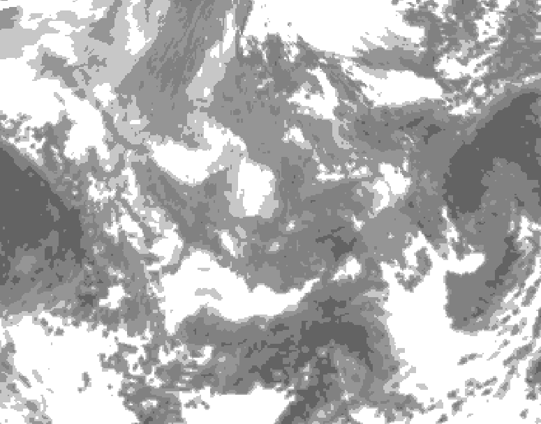 GDPS total cloud 060 hour forecast chart for Canada based on 2026/01/06 1200Z data