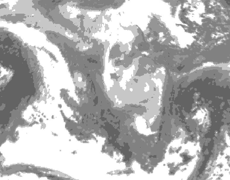GDPS total cloud 228 hour forecast chart for Canada based on 2026/01/06 1200Z data