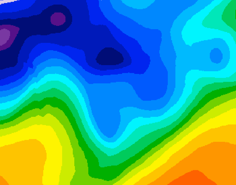 GDPS 500 millibar geopotential height 078 hour forecast chart for Canada based on 2026/01/07 0000Z data