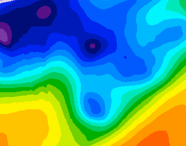GDPS 500 millibar geopotential height 090 hour forecast chart for Canada based on 2026/01/07 0000Z data