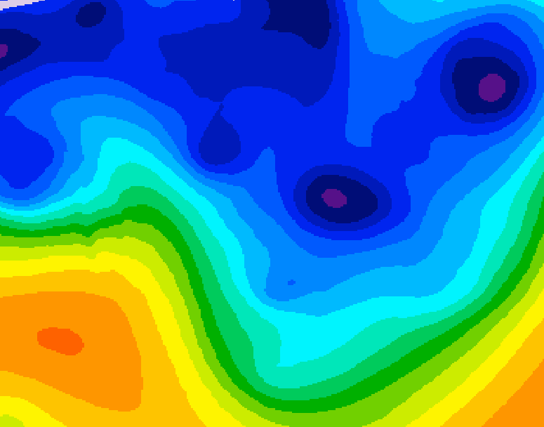 GDPS 500 millibar geopotential height 180 hour forecast chart for Canada based on 2026/01/07 0000Z data