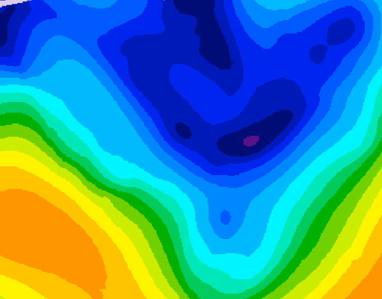 GDPS 500 millibar geopotential height 198 hour forecast chart for Canada based on 2026/01/07 0000Z data