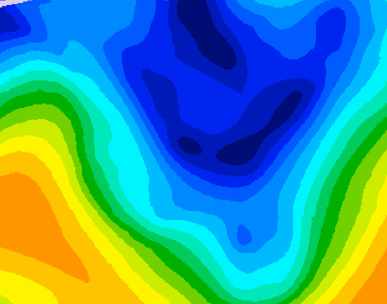 GDPS 500 millibar geopotential height 210 hour forecast chart for Canada based on 2026/01/07 0000Z data