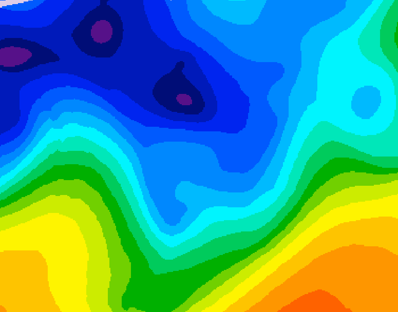 GDPS 500 millibar geopotential height 060 hour forecast chart for Canada based on 2026/01/07 1200Z data
