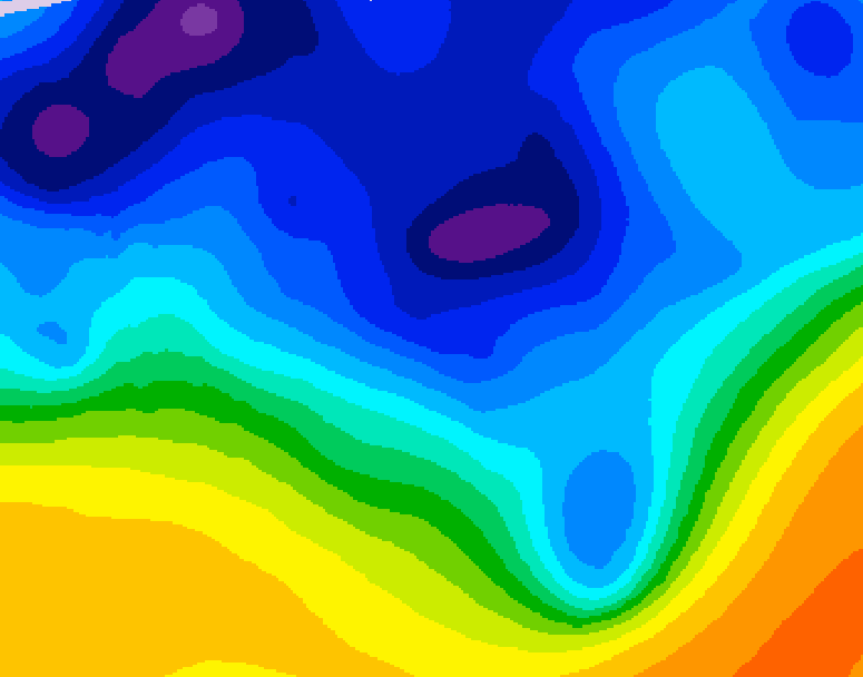 GDPS 500 millibar geopotential height 108 hour forecast chart for Canada based on 2026/01/07 1200Z data