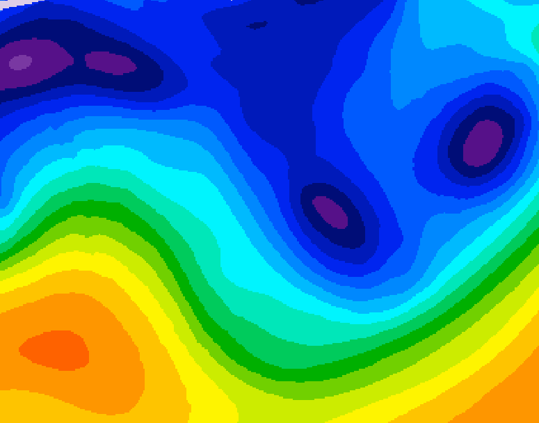 GDPS 500 millibar geopotential height 156 hour forecast chart for Canada based on 2026/01/07 1200Z data