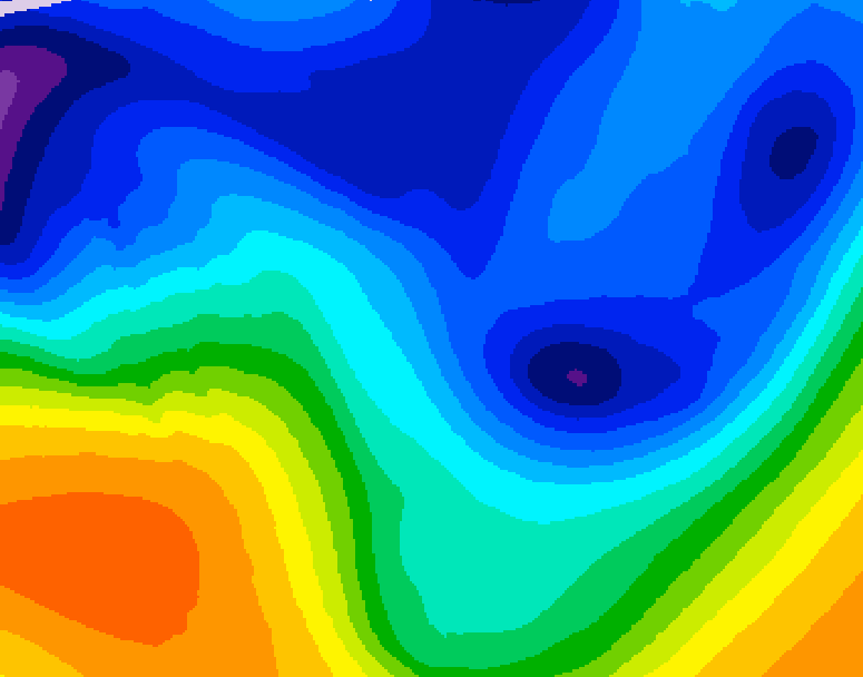 GDPS 500 millibar geopotential height 174 hour forecast chart for Canada based on 2026/01/07 1200Z data