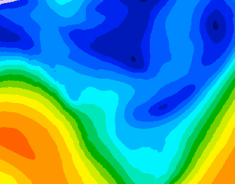 GDPS 500 millibar geopotential height 198 hour forecast chart for Canada based on 2026/01/07 1200Z data