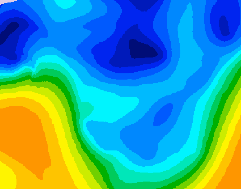 GDPS 500 millibar geopotential height 216 hour forecast chart for Canada based on 2026/01/07 1200Z data