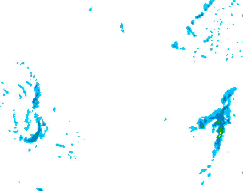 GDPS precipitation 018 hour forecast chart for Canada based on 2026/01/07 0000Z data