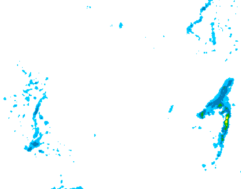 GDPS precipitation 024 hour forecast chart for Canada based on 2026/01/07 0000Z data