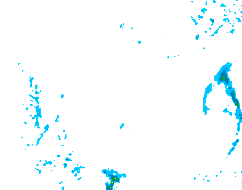 GDPS precipitation 036 hour forecast chart for Canada based on 2026/01/07 0000Z data